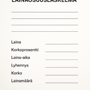 Lainaosuuslaskelma